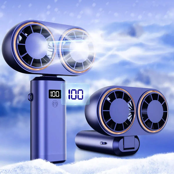 🔥 Ventilateur Turbo Double Pliant – Econow HL-5 🔋🌀