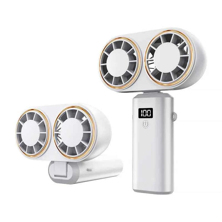 2025 new portable double-head fan, 5 speeds adjustable from 3 to 6 hours of autonomy