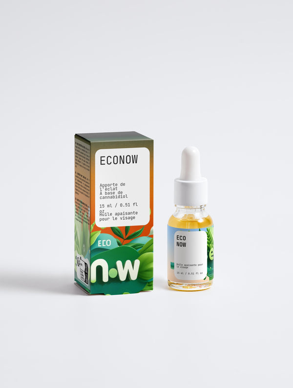 Huile Visage Infusée au Cannabidiol 1% – Soin Apaisant et Glow Naturel 🌿✨ - 15ml - Econow.io